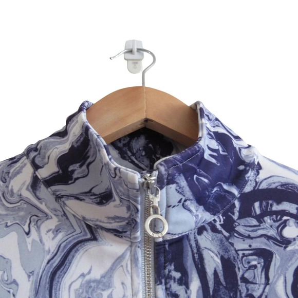 Nils Purple White 1/4 Zip Pullover Top Size XS Mid Layer Ski Outdoors Stretch - Picture 3 of 12